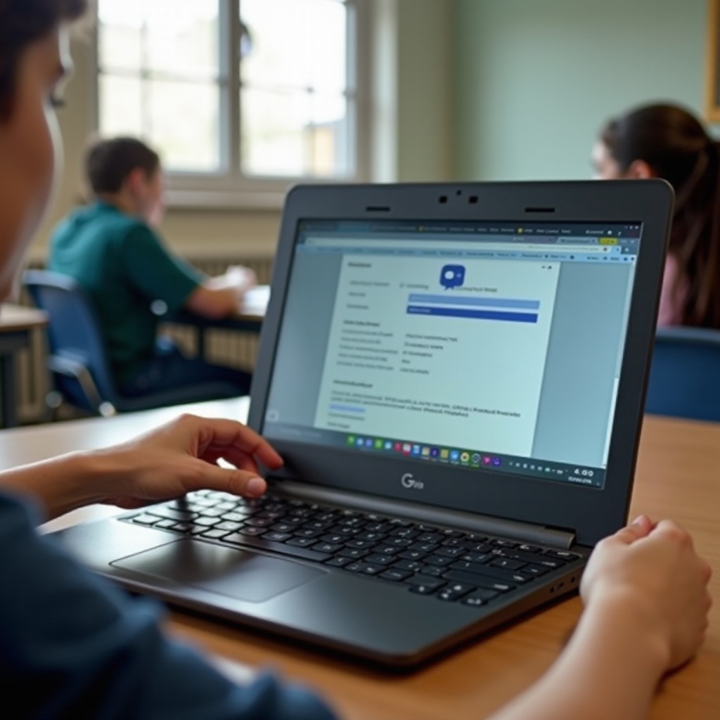 cara melihat kata sandi internet di Chromebook sekolah Anda
