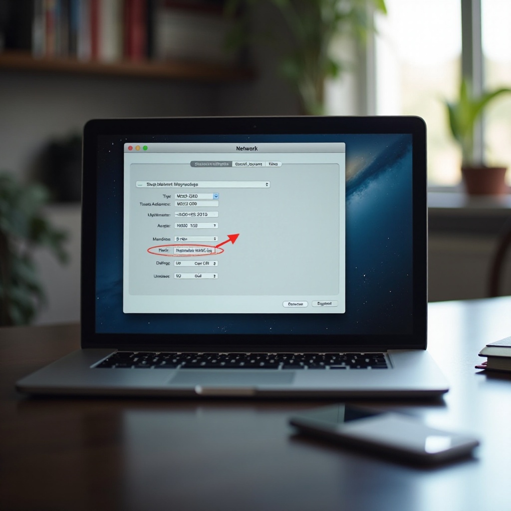 laptop üzerinde mac adresi nerede bulunur