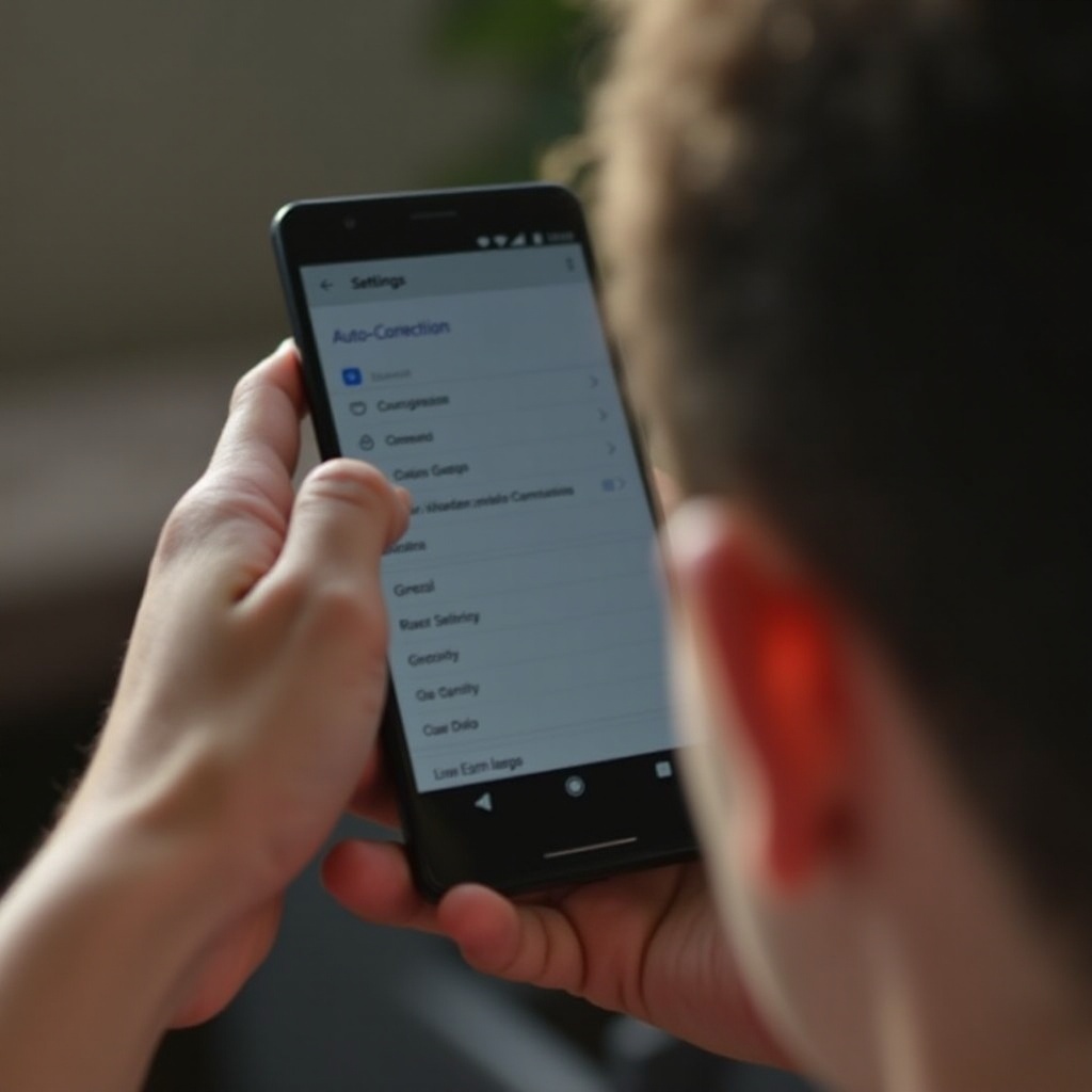 cara menghidupkan koreksi otomatis di android