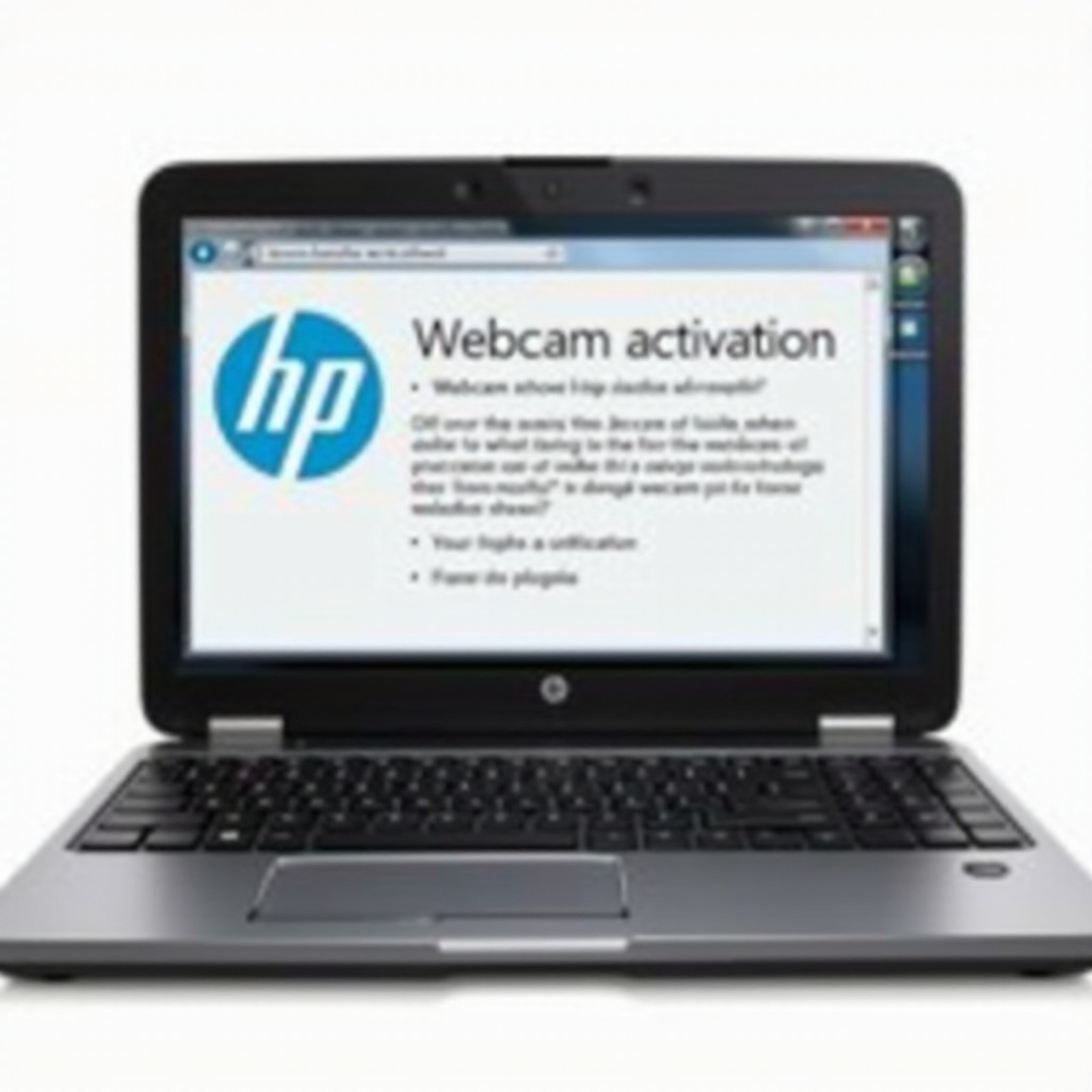 HP 노트북에서 웹캠을 켜는 방법