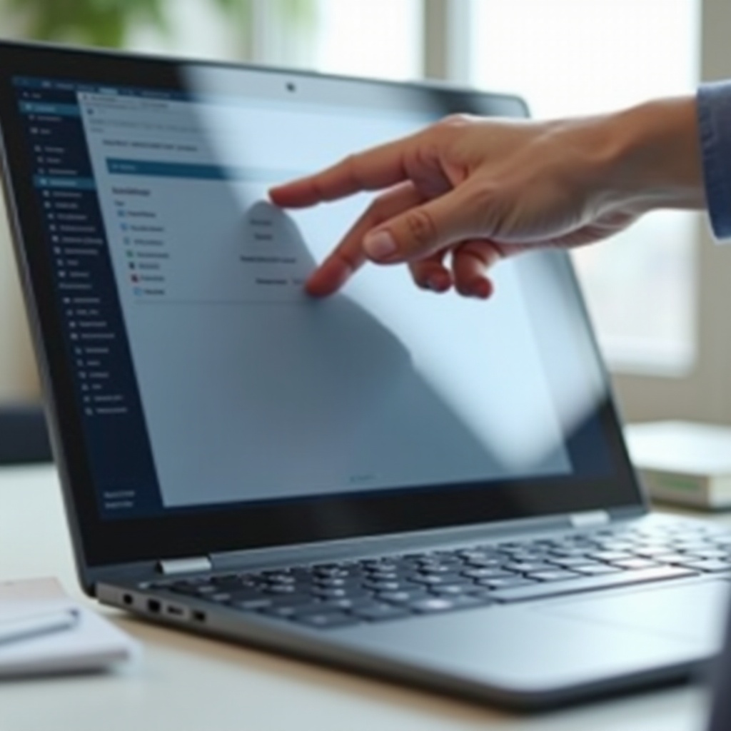 cara mematikan layar sentuh di Chromebook